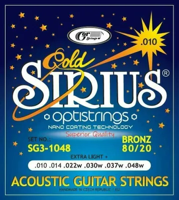 Productafbeelding van Gorstrings Sirius SG3-1048: metalen snaren voor akoestische gitaar