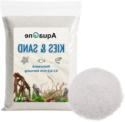 Productafbeelding van Aquariumzand Bodemgrond - Kwartszand Aquariumgrind - Aquarium Inrichten - Fijne Korrel - 25 kg - Licht