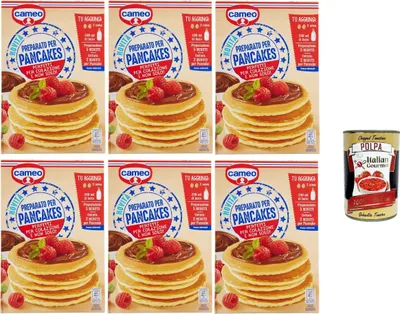Produktbild von Cameo Pancake-Mischung, 6 Packungen, 250 g, + Italian Gourmet polpa 400g