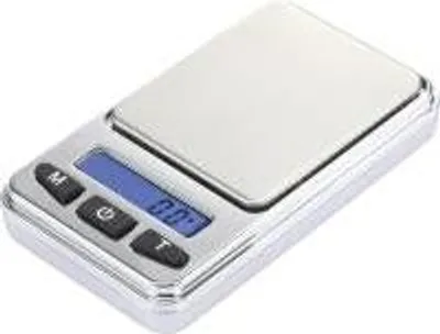 Produktbild von Basetech Taschenwaage Wägebereich (max.) 200 g Ablesbarkeit 0.01 g batteriebetrieben Silber