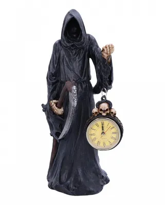 Produktbild von Schwarzer Sensenmann mit Sense & Uhr 39,5 cm