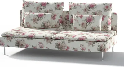 Produktbild von Dekoria Bezug für Söderhamn Sitzelement 3, beige- rosa, Bezug für Sitzelement 3