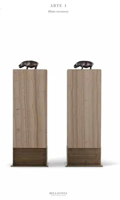 Produktbild von Wohnzimmerdekor Flur Säule Marmor mit Messing Ständer Bellavista Collection