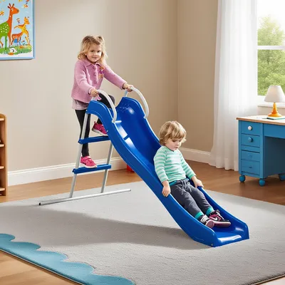 Produktbild von Rutsche aus robustem HDPE-Kunststoff Kinder-Kunststoffrutsche Kinderrutsche Innenbereich Freistehende Spielgeräte 1,8 m