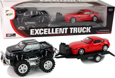 Immagine prodotto di Set Di Veicoli Monster Truck Nero Caravan Bianco 58 Cm