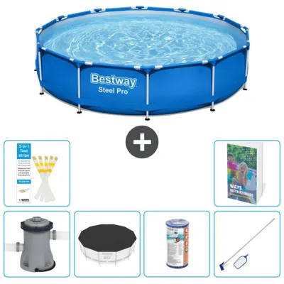 Zdjęcie produktu dla Bestway Steel Pro, basen stalowy, okrągły - 366 x 76 cm - 5-częściowy, model S304