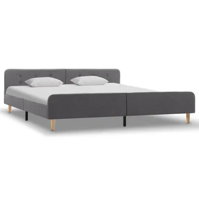 Image de vidaXL Cadre de lit gris clair tissu 180×200 cm