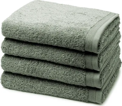 Produktbild von Möve Superwuschel 4 X Handtuch im Set Maximale Saugfähigkeit durch Premium Baumwolle, Flauschige Haptik dank hohen Flächengewichts, Schöne Details wie Biesenbordüre und Logo