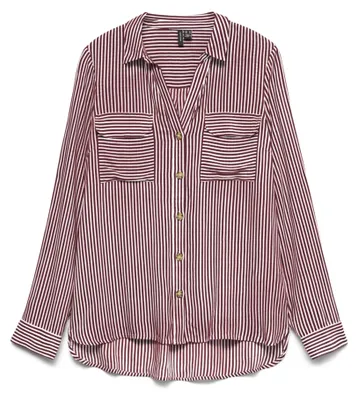 Productafbeelding van Vero Moda 10275283_1015_1085115_59, Blouses, Dames, Bordeaux, XS, 1 stuk, Maximale krimp: 5%; Wassen met soortgelijke kleuren; Wassen met soortgelijke kleuren, Ophangen om te drogen