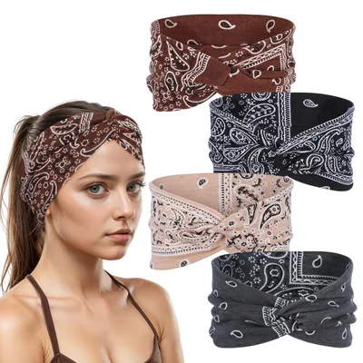 Immagine prodotto di Set di 4 fasce per capelli da donna – Fasce morbide ed elastiche
