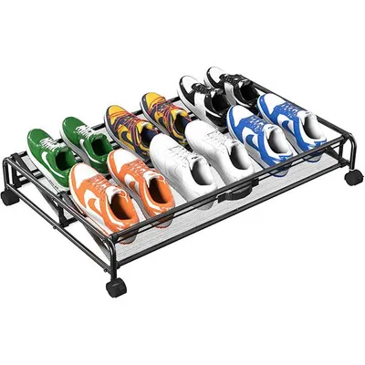 Zdjęcie produktu dla Metalowy pojemnik na buty pod łóżko, 6 par, 68 x 75 x 16 cm, wyjmowany