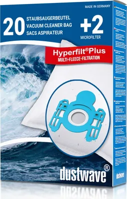 Produktbild von Dustwave® 20 Staubsaugerbeutel für AEG Vampyr CE 1700 - hocheffizient, mehrlagiges Mikrovlies mit Hygieneverschluss -  Germany