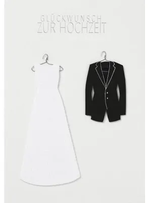 Produktbild von Räder Design Karte Glückwunschkarte Zur Hochzeit Kleiderkarte