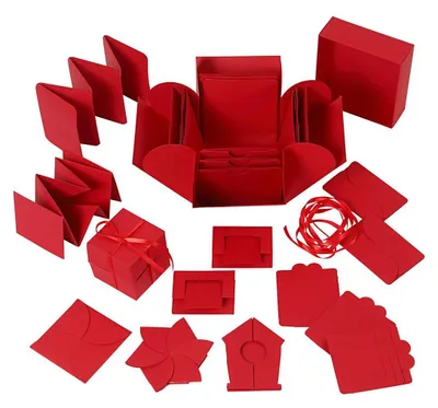 Immagine prodotto di Creativ Company Scatola regalo esplosiva 12x12 cm in cartone rosso