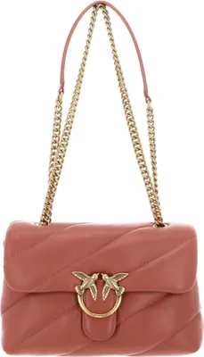 Produktbild von PINKO Leder Umhängetasche Schultertasche Love Puff Classic CL Sheep Nappa Marrone Aragona - Antique Gold terracotta