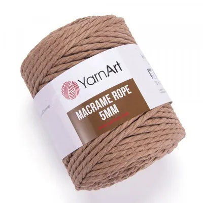 Obrázok produktu pre Yarn Art Macrame Rope 5 mm 85 m 788 Greyish Brown Špagát