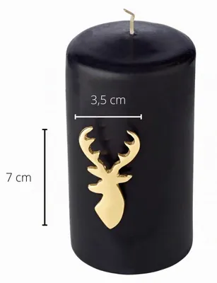 Produktbild von Kerzenstecker Elch-Kopf 4er Set, H 7 cm, gold, EDZARD, Weihnachtsdeko
