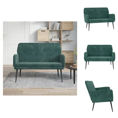 Obrázek produktu pro vidaXL Lavice tmavě zelená 108x79x79 cm sametová - Lavice