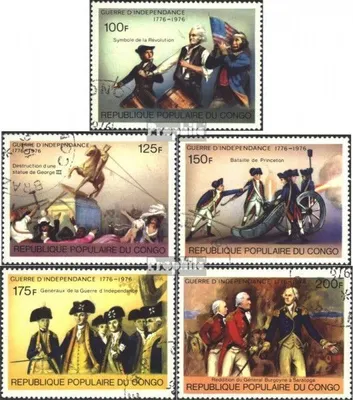 Produktbild von Briefmarken Kongo (Brazzaville) 1976 Mi 556-560 (kompl.Ausg.) gestempelt Unabhängikeit USA