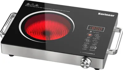 Obrázek produktu pro Přenosná elektrická varná deska, příkon 2000 W, 10 nastavení teploty, dětská pojistka