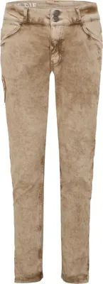 Produktbild von Trachten Hose HECTOR CLASSIC knielang Army mit geschwungenen Stickereien, silbernen Knöpfen und breitem Bund