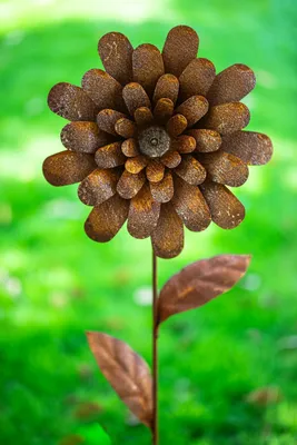 Produktbild von Edelrost Blumen für den Garten Gartendeko Gartendekoration Metall Naturrost dekorieren Rost rostige Dekoration Deko Gartenstecker Beetstecker Topfstecker Landhaus Blüten Gartenfigur