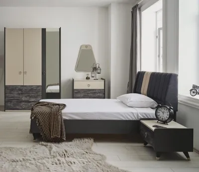 Immagine prodotto di Lussuosa camera da letto in stile Arredamento moderno Letto 5 pezzi