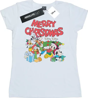 Zdjęcie produktu dla Disney – koszulka damska „Mickey Mouse And Friends Winter Wishes” BI32825 (XL) (biała)