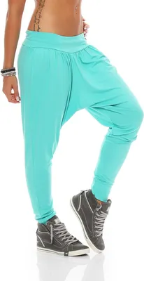 Immagine prodotto di Pantaloni aladino da donna, taglia S/M; verde menta