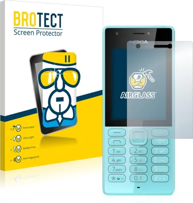 Produktbild von BROTECT Schutzglas für Nokia 216 Schutzfolie Panzer Folie Glas Display Schutz klar