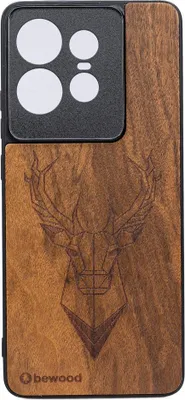 Image de Bewood Housse en bois pour Motorola Edge 50 Pro IMBUIA DEER