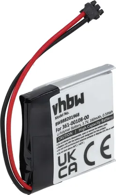 Produktbild von vhbw Akku Ersatz für Garmin 361-00108-00, 361-00108-01 für Smartwatch Uhr Fitnessarmband (160 mAh, 3,7 V, Li-Polymer)