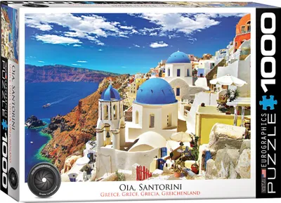 Produktbild von 1000 Teile Puzzle - Puzzle - Oia Santorini Griechenland + Puzzle Zubehör