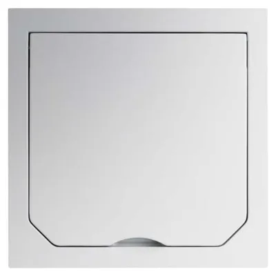 Productafbeelding van ABL Inbouwstopcontact Schuko, 1-voudig, 1471460, aluminium drukgietsel, IP41, grijs