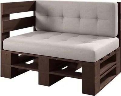Produktbild von Lermowood Palettenmöbel Mp Eckbank 120 x 80 x 40 cm Palisander | Europaletten Indoor und Outdoor Lounge Gartenmöbel Holz Gartenmöbel Set Lounge Möbel Terrasse Balkon Loft Stil Paletten