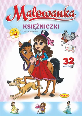 Produktbild von Kolorowanka dla dzieci Księżniczki A4 z naklejkami