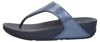 Produktbild von FitFlop Lulu Leather Toe-Post  Teenslippers - Blauw - Maat 38