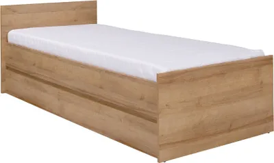 Obrázok produktu pre Jednolôžková posteľ s roštom 80x200 LIONU - dub riviera