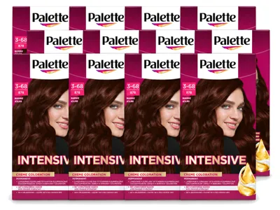 Imagen del producto de 12 tintas para el cabello Poly Palette, color caoba 878, 115 ml, pack económico, 12 unidades