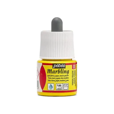 Produktbild von Pebeo Marmoriertinte, 45 ml, Zitronengelb