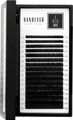 Produktbild von Wimpernextensions zur Volumentechnik Nanolash 0.15 C Curl 6-13mm Mix Länge