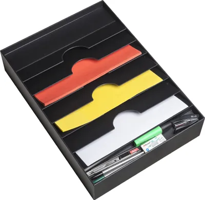 Obrázek produktu pro PAPERFLOW 2053.01 Vložka do zásuvky PAPERFLOW, 6 přihrádek, černá