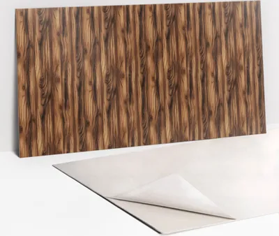 Obrázek produktu pro Ochranný Panel PVC - Samolepicí Vinylové Dlaždice na Stěnu - 100 x 50 - Textura dřeva