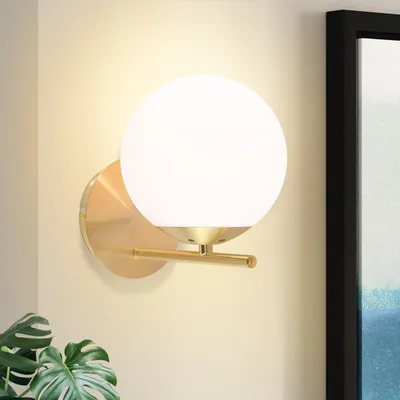 Image de ZMH Applique murale or Applique intérieure Verre moderne Lampe de lit E27 Eclairage mural Lampe de nuit pour cage d'escalier Salon Chambre à coucher Couloir Chambre d'enfants Sans ampoule