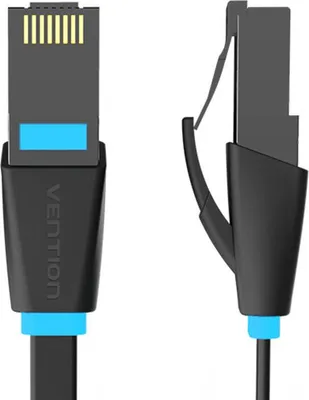 Obrázek produktu pro Plochý síťový kabel Utp Cat6 Vention Ibjbf Rj45 Ethernet 1000Mbps 1M černý