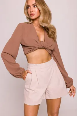 Produktbild von Made of Emotion Elegante Shorts für Damen Agathy M860 beige XL