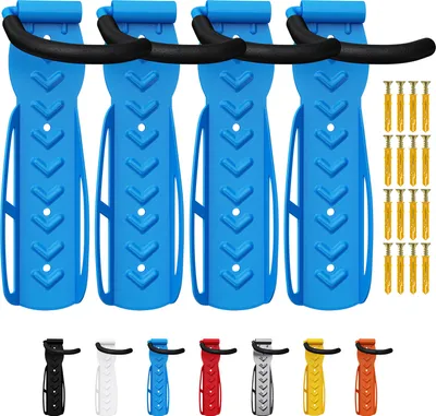 Produktbild von 4 x WELLGRO Wand Fahrradhalter - Stahl Fahrrad Wandhalterung - Fahrrad haken - Fahrradständer - Ständer - Farbe wählbar