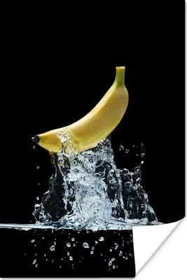 Produktbild von MuchoWow® Poster Banane - Obst - Wasser 40x60 cm - Plakate für die Wand - Poster Babyzimmer