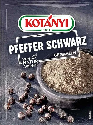 Produktbild von KOTÁNYI Pfeffer schwarz gemahlen Brf