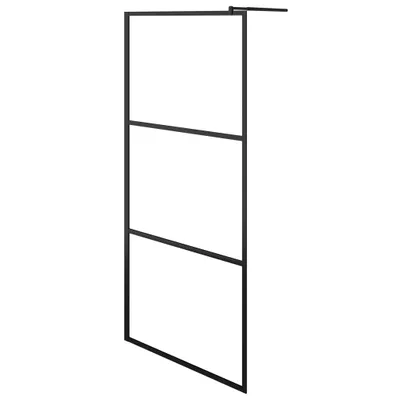 Immagine prodotto di vidaXL Schermo doccia per cabine doccia ESG vetro chiaro nero 90x195 cm